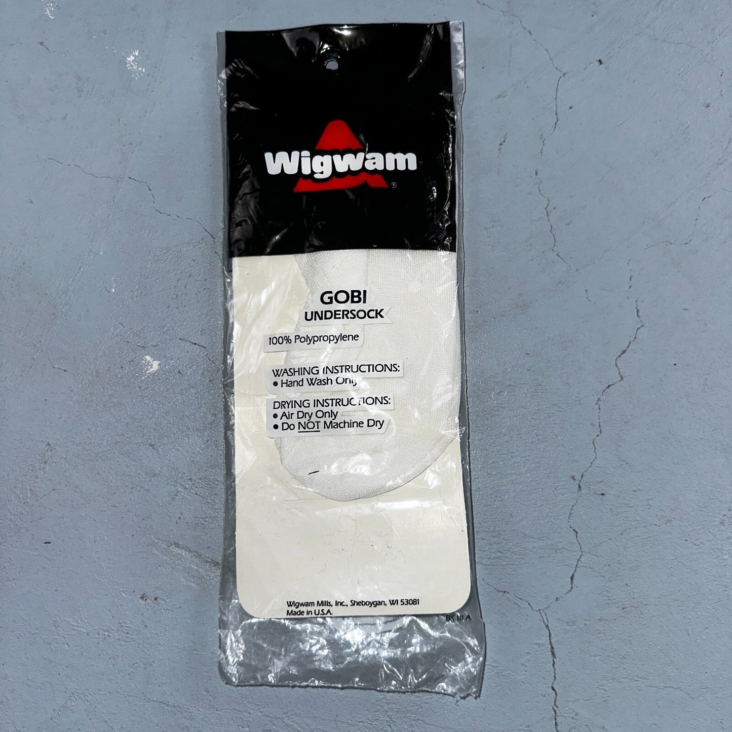 NEW Vintage Wigwam Gobi Undersock Socks 100% Polypropylene Fits Shoe 9-11