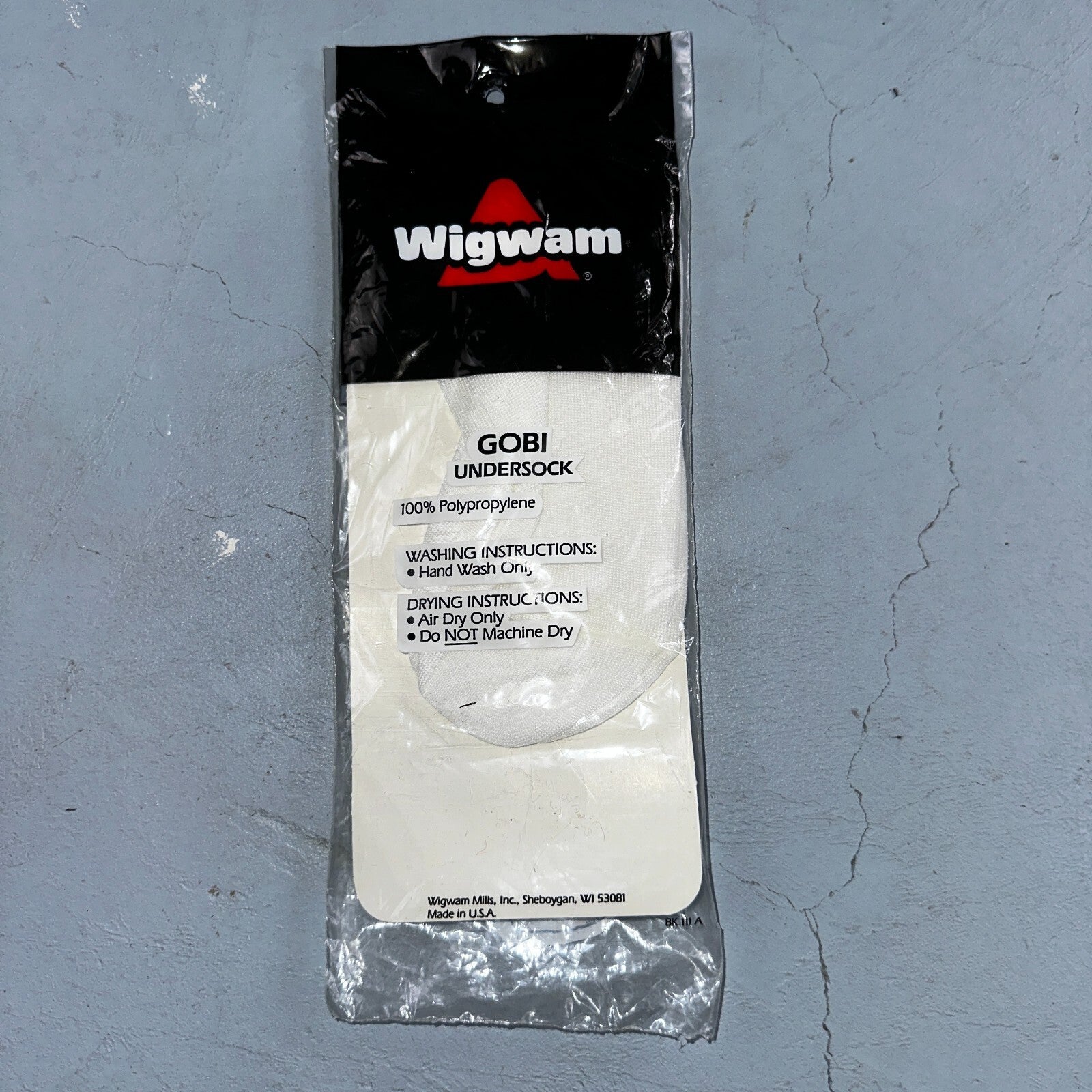 NEW Vintage Wigwam Gobi Undersock Socks 100% Polypropylene Fits Shoe 9-11