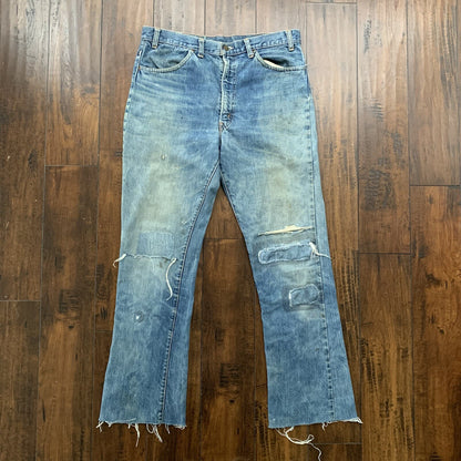 Levis 517 XX Vintage 70s Denim Jeans 501 35x31 Orange Tab Boot Cut