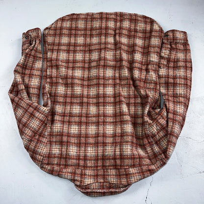 Pendleton Vintage 70s Woolen Mills Virgin Wool Lodge Shirt Red Plaid Mens L