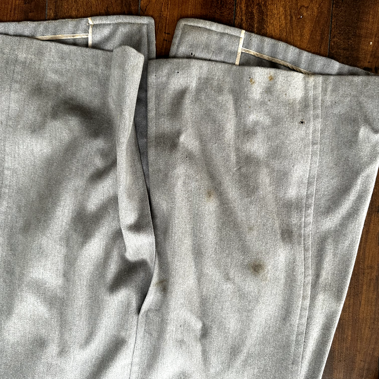 VTG 30s 40s Cravenette Gray Wool Long Trench Coat Sz 40 Long Pennys WWII era USE