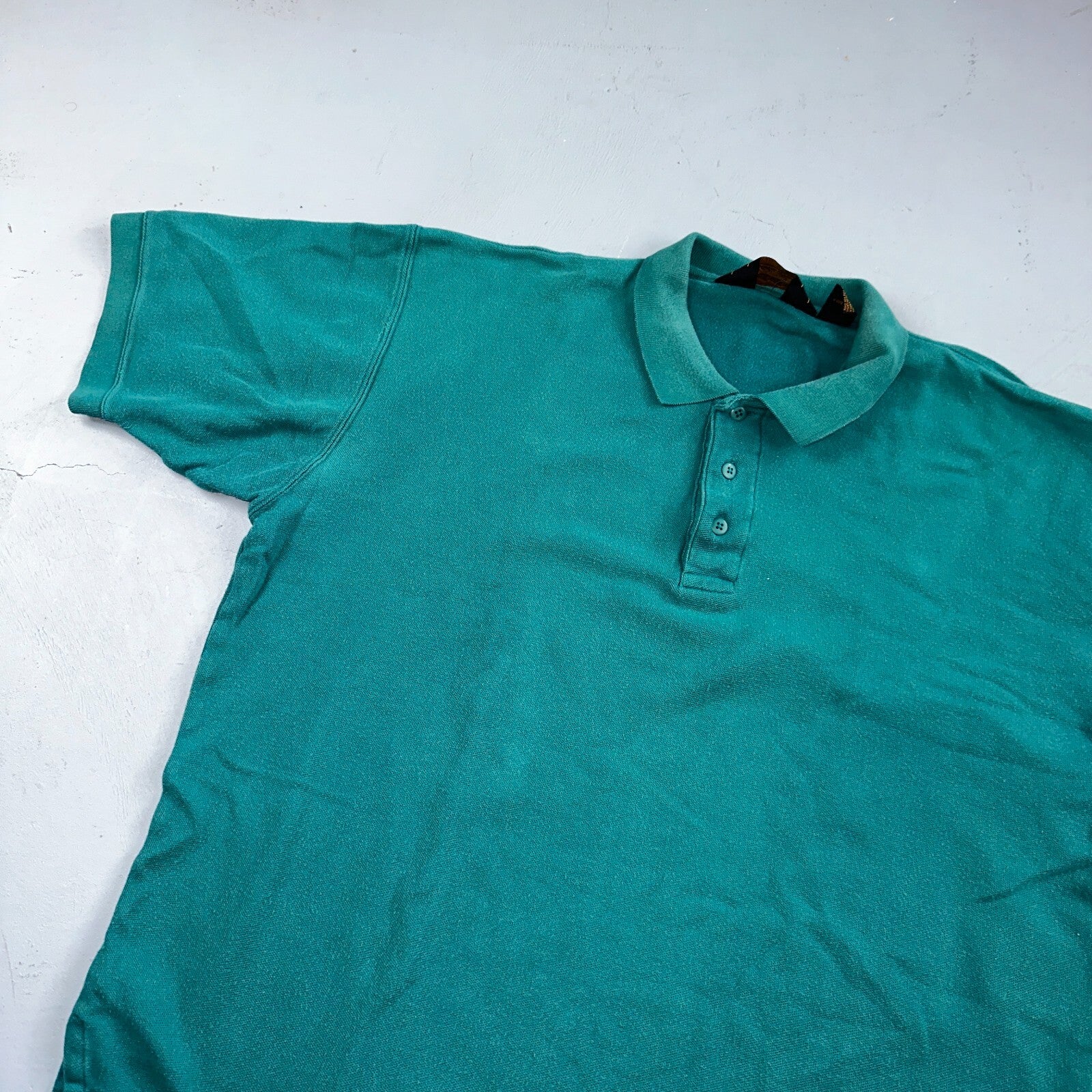 Eddie Bauer Vintage Polo Shirt Mens XL Green Collar Classic Preppy Knit 90s