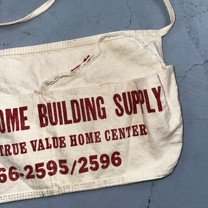 Hanes Vintage 1950's Canvas Nail Waist Apron Phone Number Home & Lumber Supply