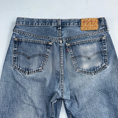 Levis 501 Vintage 80s USA XX Straight Leg Jeans Blue Light Wash Act 31x32