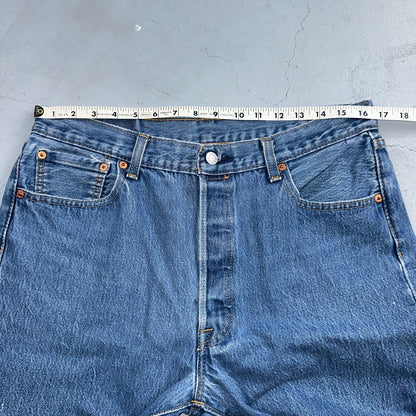 Levis 501 Y2K XX Straight Leg Jeans Blue VTG Med Wash 36x38 Act 33x33