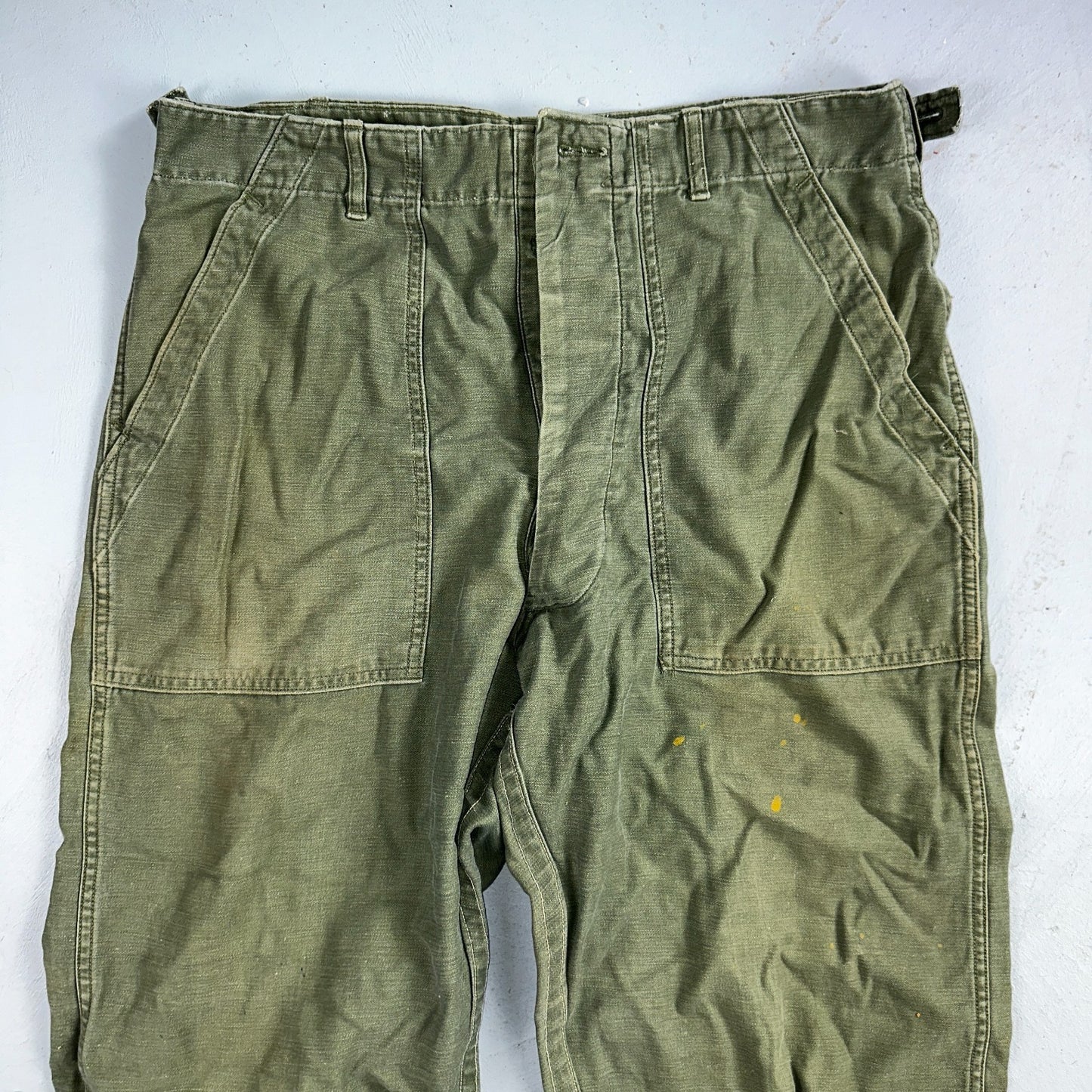 Vintage 1960s 70s Vietnam OG 107 Fatigue Pants 60s Missing Button Fly Act 32x31