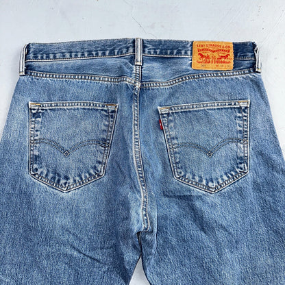Levis 501 Y2K XX Straight Leg Jeans Blue VTG Med Wash 36x30 Act 35x28