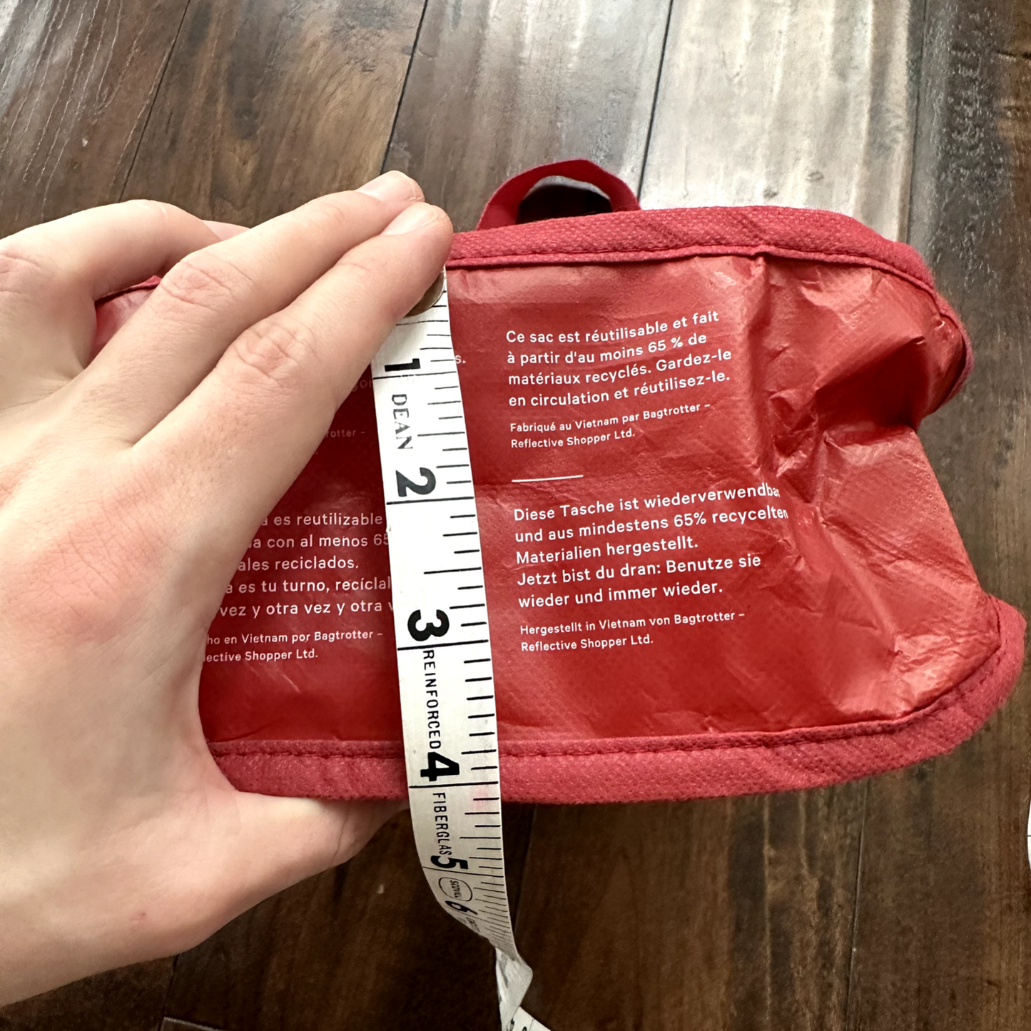 Lululemon Friends Reusable Bag Tote Small Snap Closure Shopping Cute Yoga Red