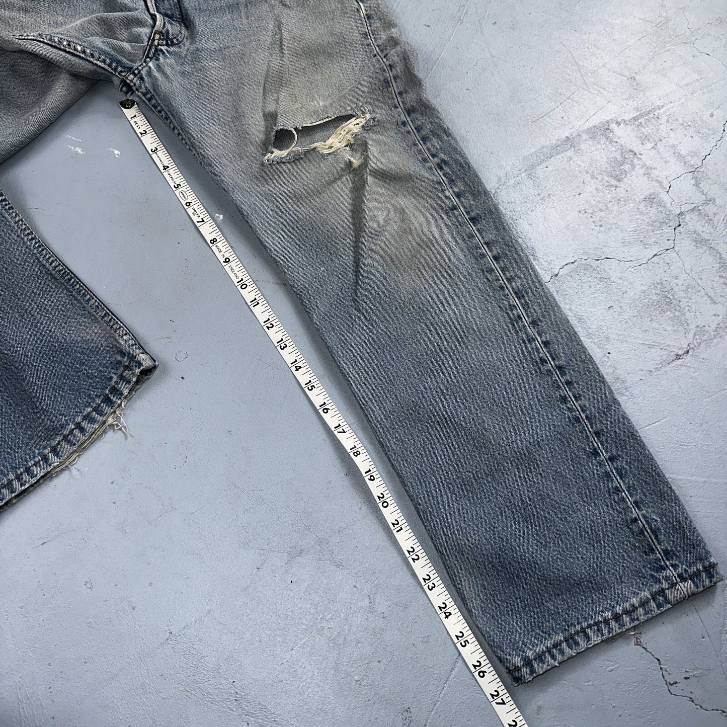 Levis 501 Vintage 90s Mexico Straight Leg Jeans 34x32 Y2K Light Wash Act 33x27