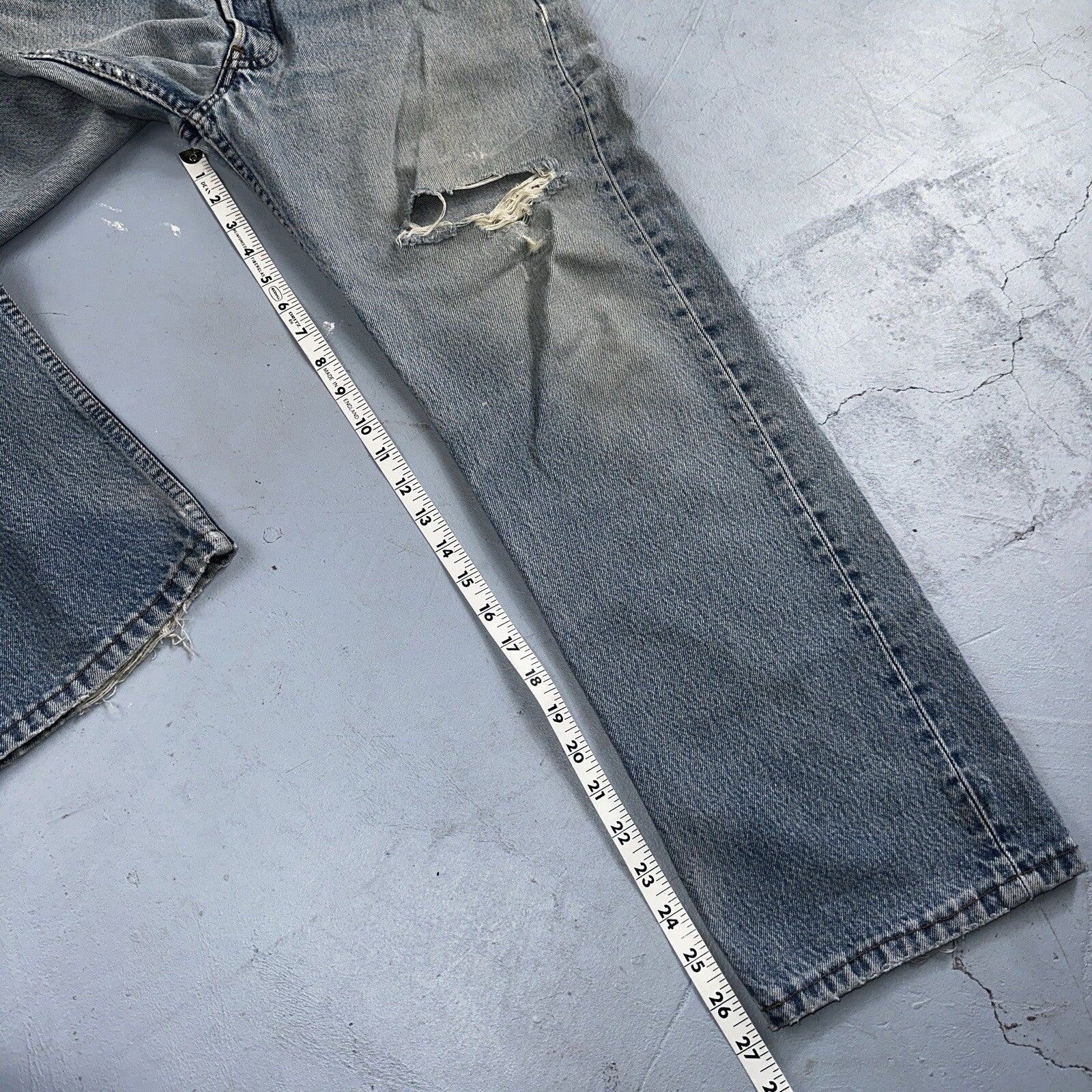 Levis 501 Vintage 90s Mexico Straight Leg Jeans 34x32 Y2K Light Wash Act 33x27