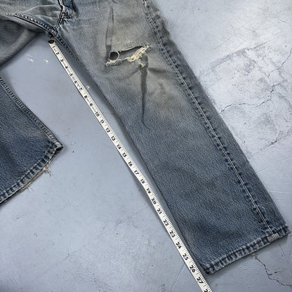 Levis 501 Vintage 90s Mexico Straight Leg Jeans 34x32 Y2K Light Wash Act 33x27