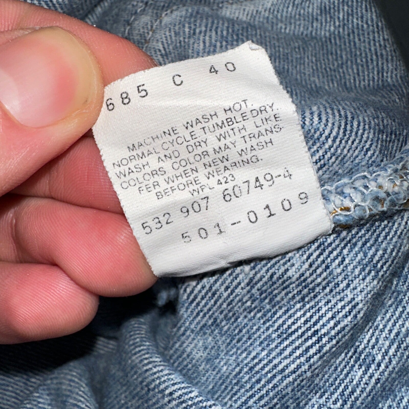 Levis 501 Vintage 80s USA XX Straight Leg Jeans Blue Acid Wash 31x32 Act 30x31