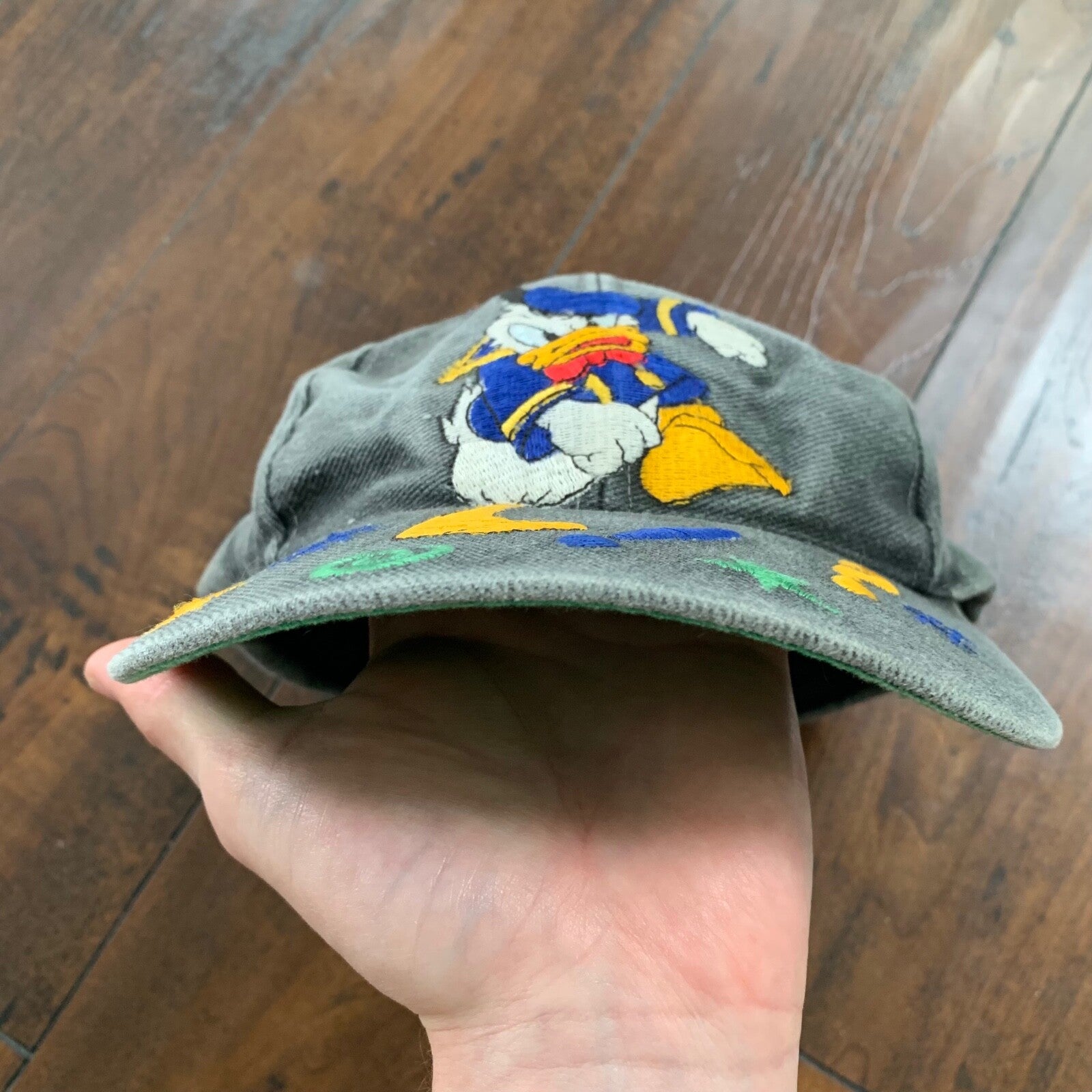 Donald Duck Vintage Hat Cap Snapback Rare Disney Angry Funny Cute 80s 90s Goofy