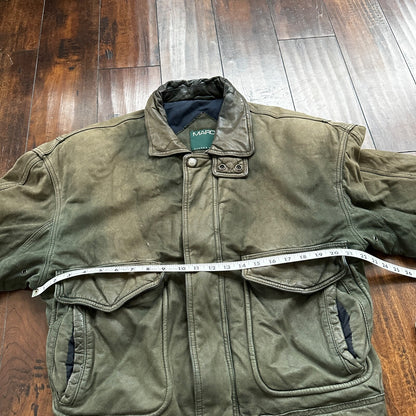 Andrew Marc NEW YORK Mens Suede Leather Coat Jacket Boxy Vintage Y2K 90s A2