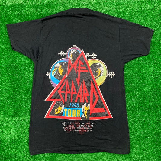 Def Leppard Hysteria Vintage T Shirt Tour 1987 1988 Sold Out Rock Band Music Rap