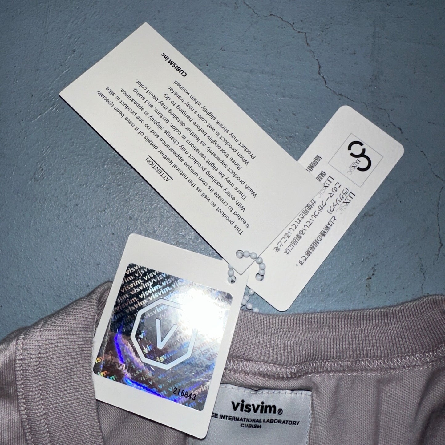 Visvim NWT V-Neck S/S Luxsic Light Purple Small 100% Authentic T Shirt Rare