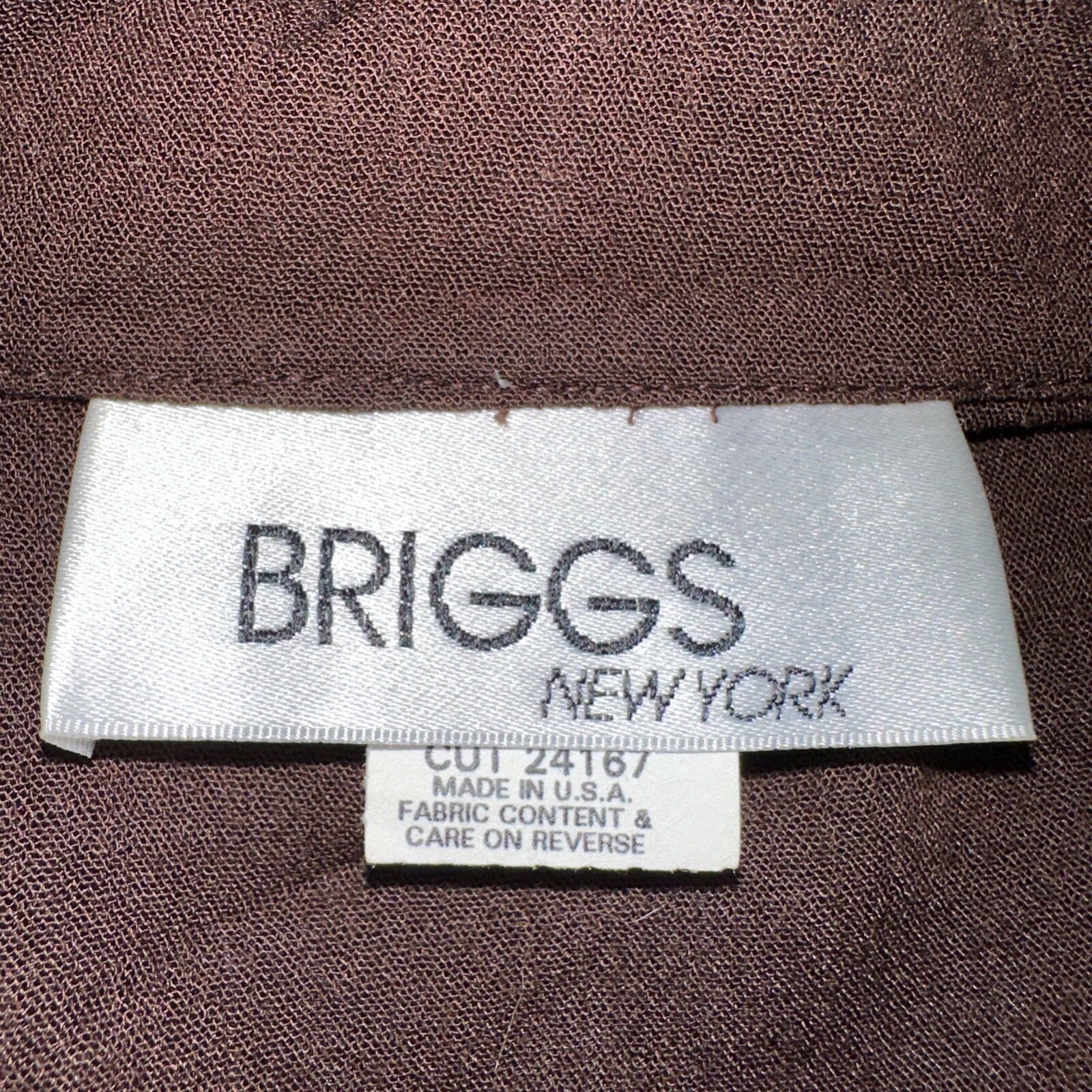 Briggs New York 2 Pc Womens 12 Brown Stretch Pants Blazer Vintage USA 80s