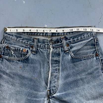 Levis 501 Vintage 80s Redline Selvedge USA XX Jeans Light Wash 66 Act 27x31