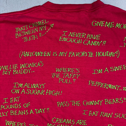 Halloween Pink Quote Funny VTG T Shirt Y2K Sweetie Candy Cute USA Scary Text