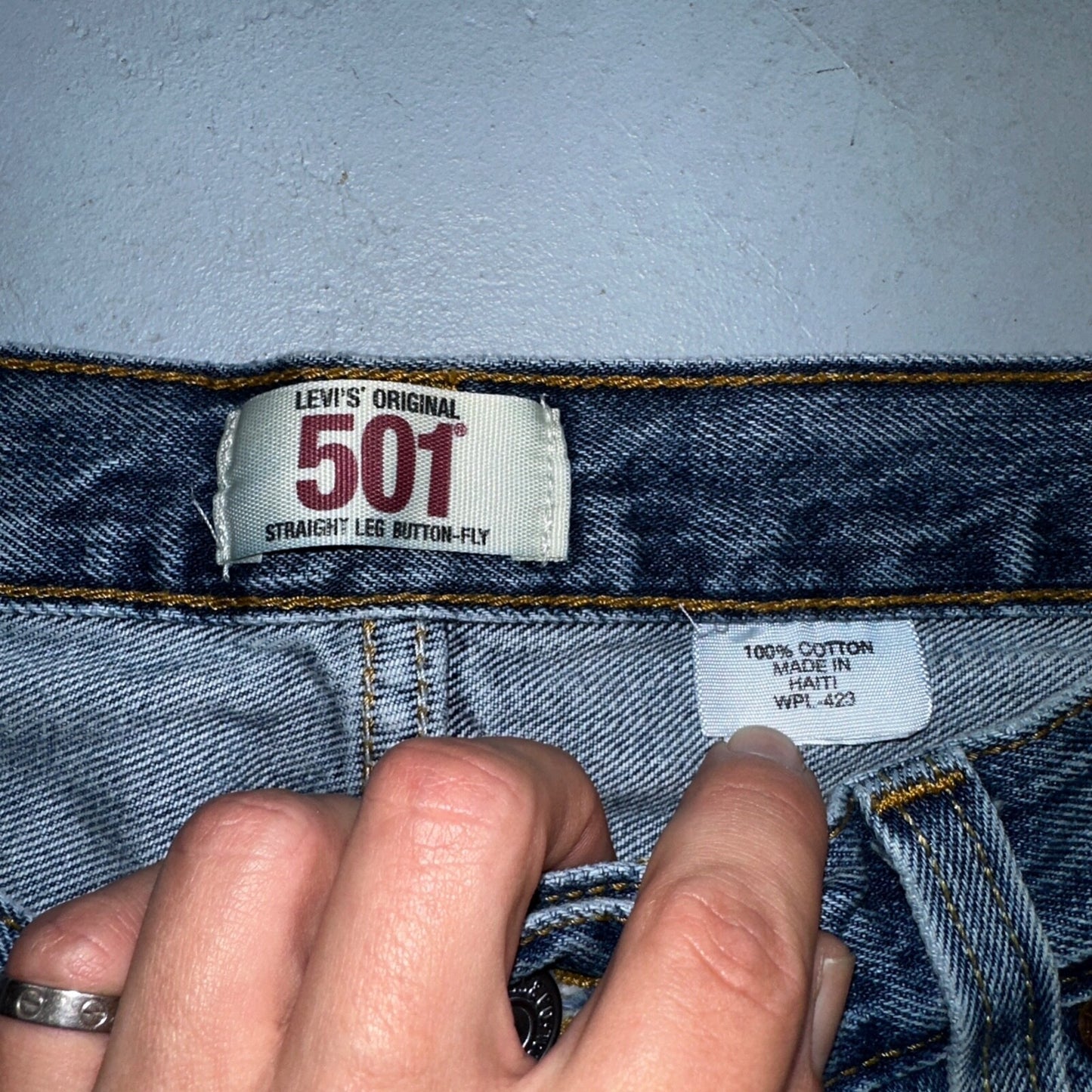 Levis 501 Vintage Y2K XX Straight Leg Jeans 38x32 Med Wash 2000s Act 35x30