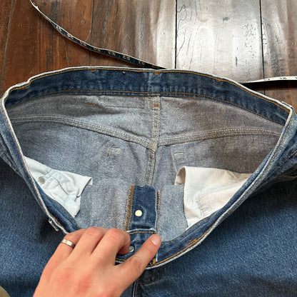 VTG 90s Levis 501 Button Fly 40x36 USA Tag Jeans Straight Wash Blue XX Act 36x32