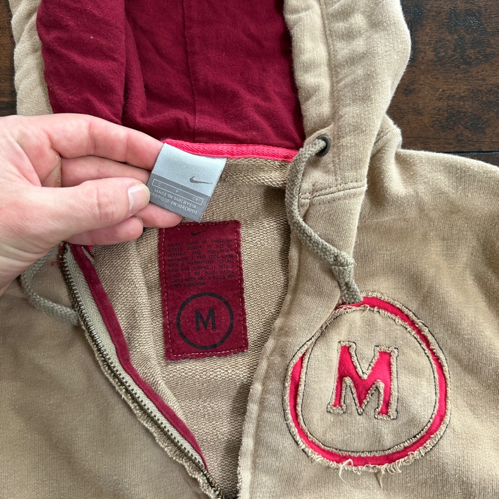 Vintage Nike Souza 1951 US Open Soccer Cup Queens NY Hooded Sweatshirt Small Y2K