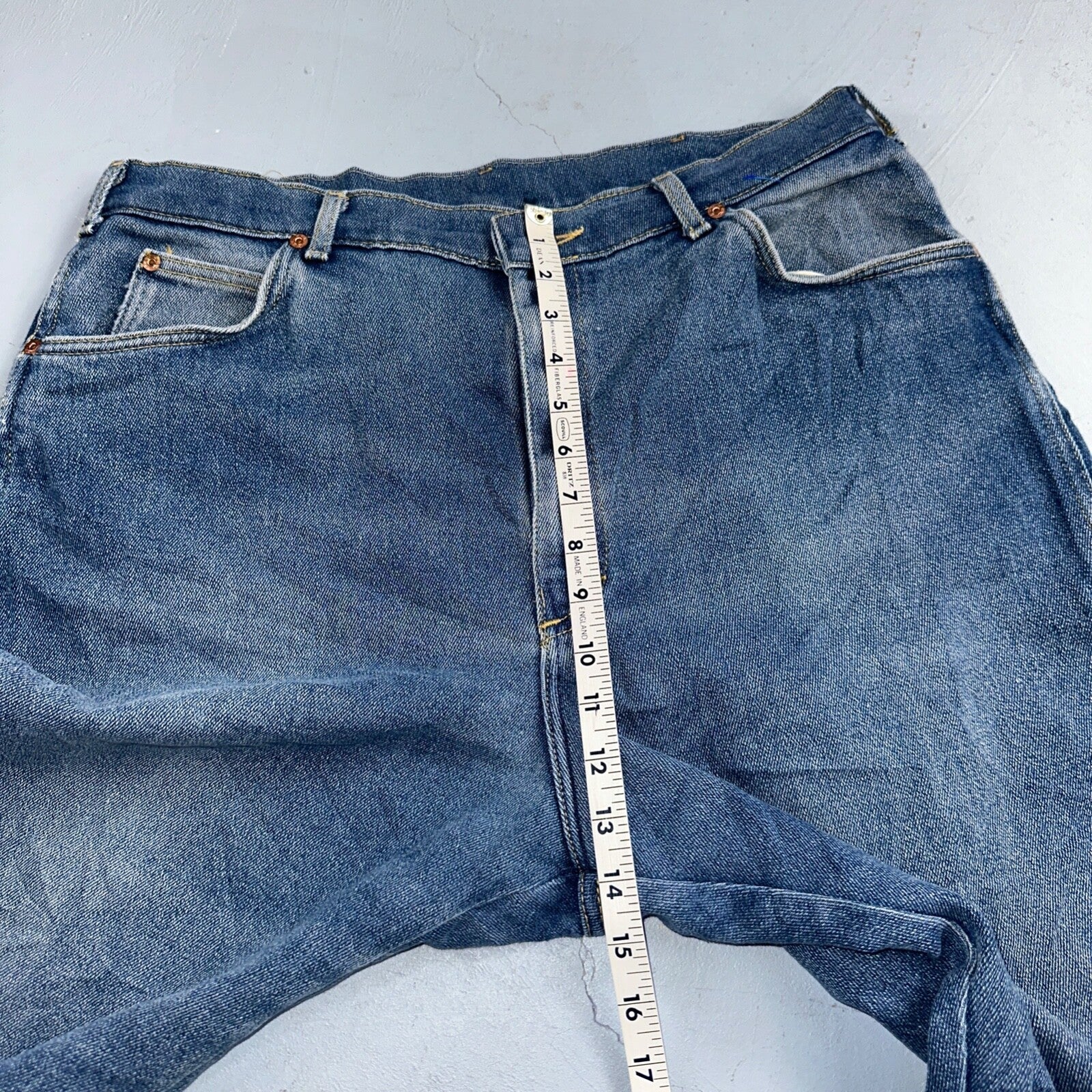 Lee VTG 80 Riders Denim Boot Cut Flare Jeans USA 34x31 Med Wash Cowboy 1980s