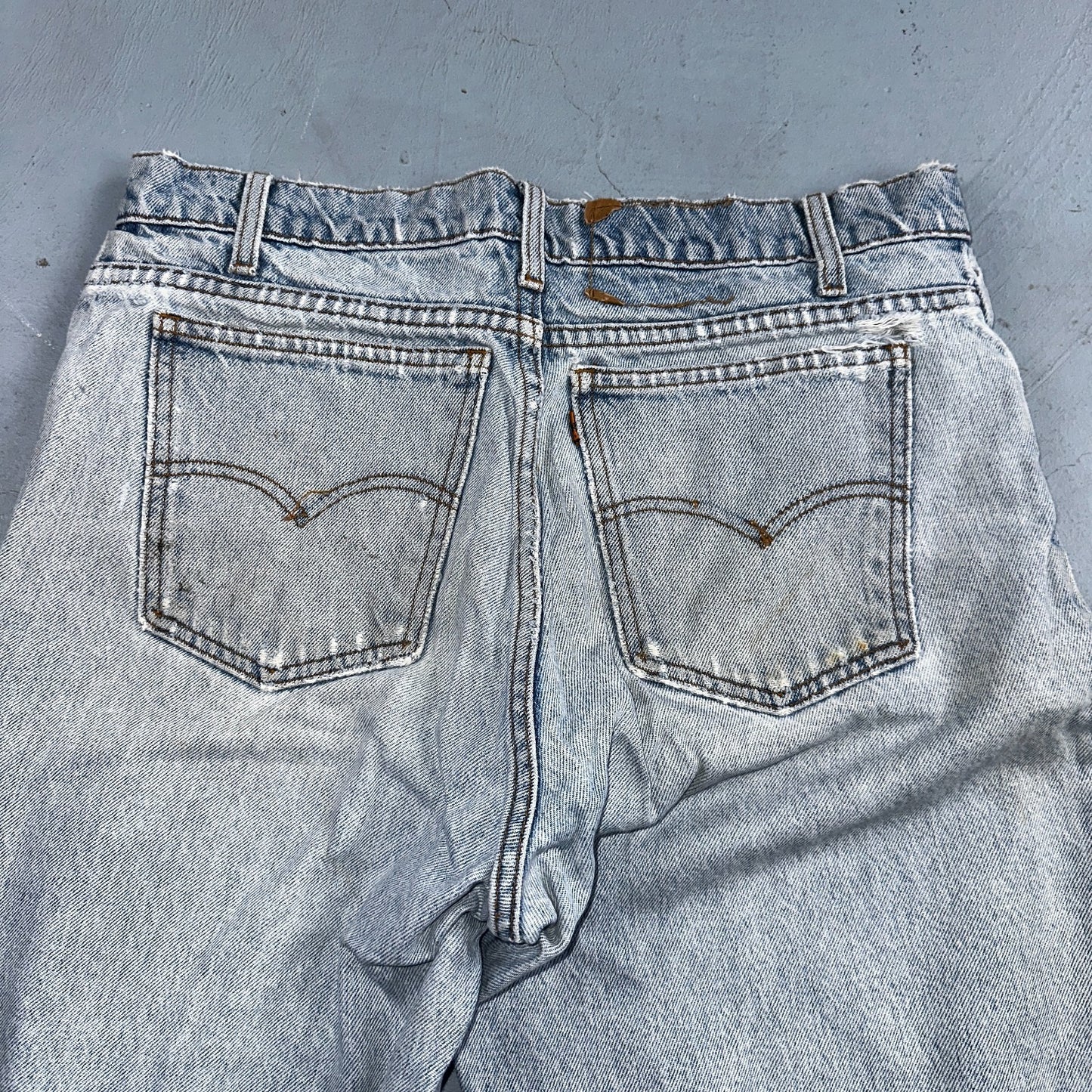 Levis 550 Vintage 90s USA Orange Tab Relaxed Blue Ligh Wash Jeans 36x32 Ac 33x30