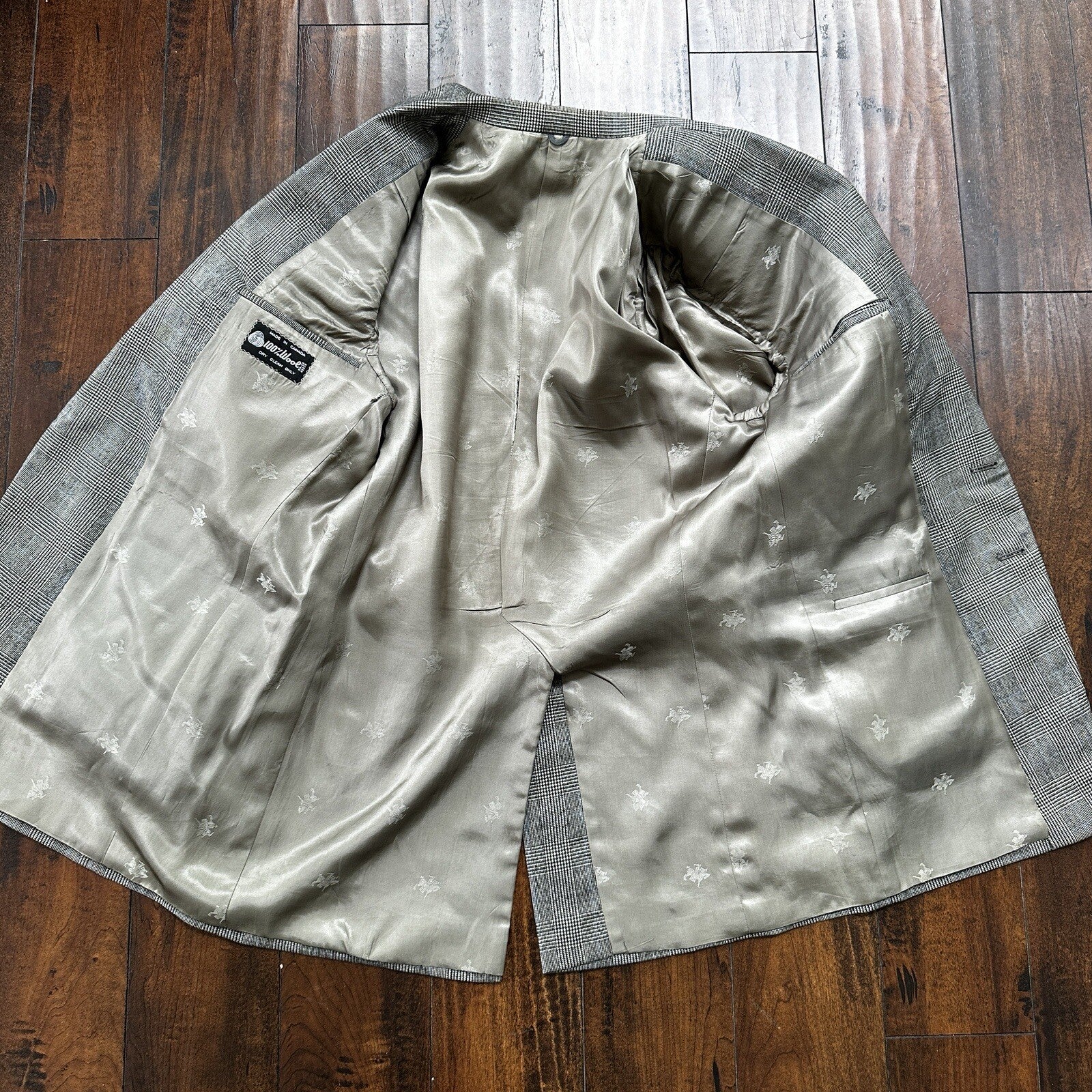 1970s 1980s Gray Oregon Wool Sport Jacket VTG Mens Suit 44 34x32 Rockabilly