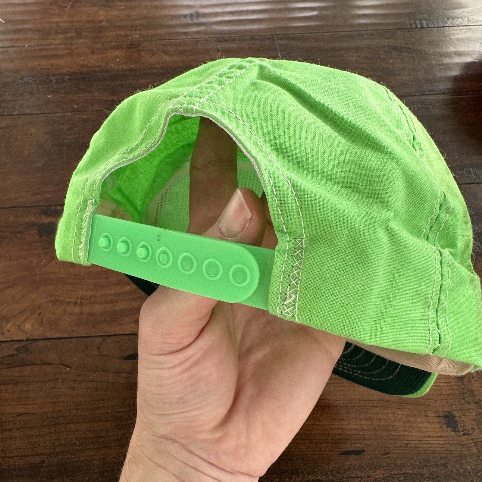 Vintage Motorcraft Racing Snapback Neon Green Hat Made in USA 80s 90s Cars Bikes