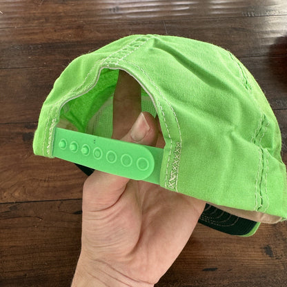 Vintage Motorcraft Racing Snapback Neon Green Hat Made in USA 80s 90s Cars Bikes