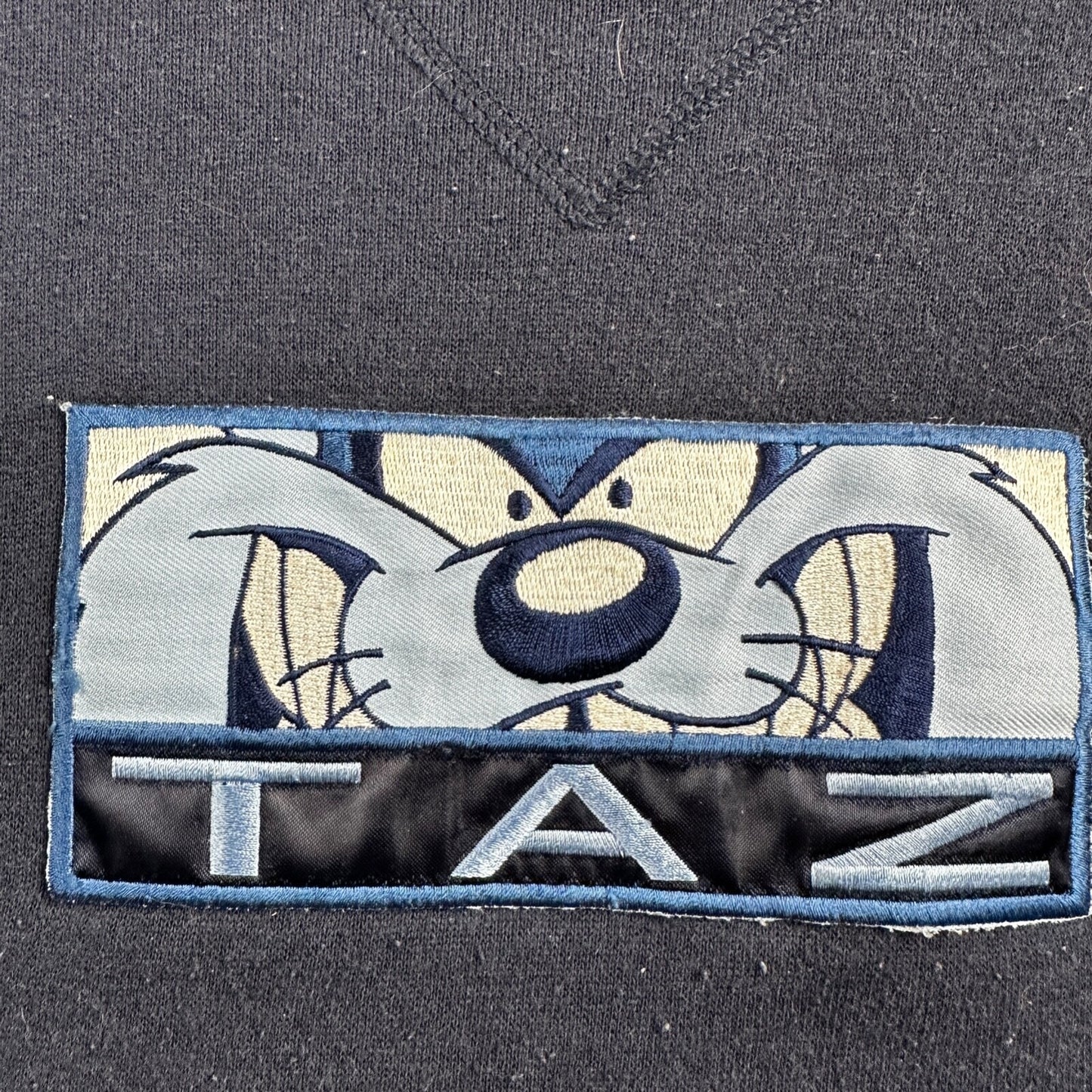 Looney Tunes TAZ 90s USA Sweatshirt VTG Crewneck XL Navy Cartoon Bugs Bunny