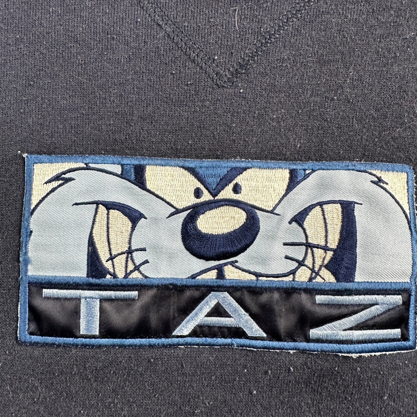 Looney Tunes TAZ 90s USA Sweatshirt VTG Crewneck XL Navy Cartoon Bugs Bunny