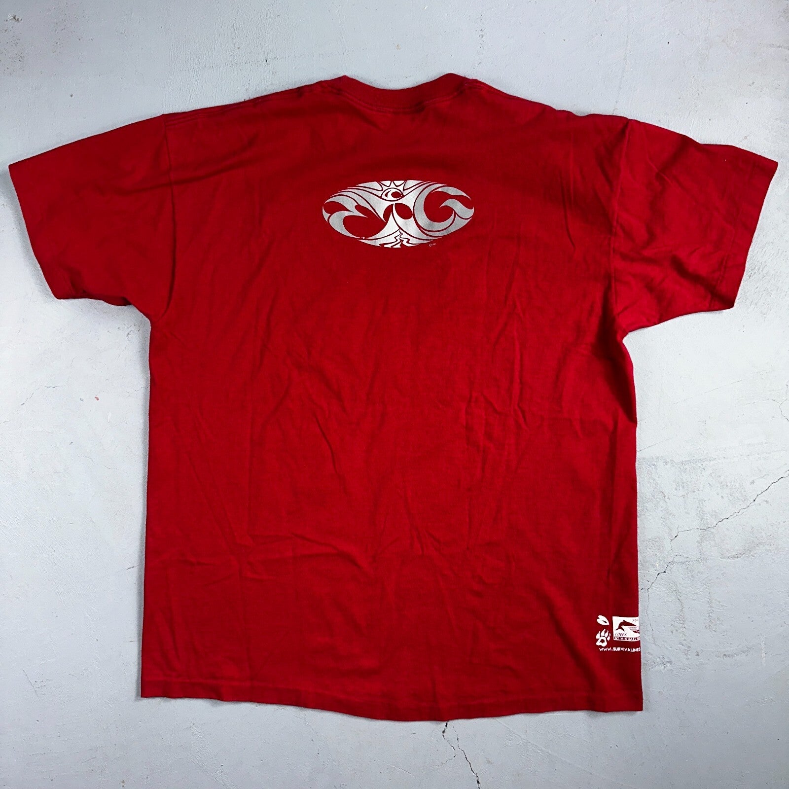 Survival Lines Earth VTG T Shirt Hippie Anvil Band Promo Trip 90s 2XL Tree Music