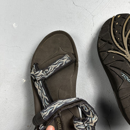 Teva Original Men’s Hiking Water Sandals 6404 White Stripes - Size 9 VTG