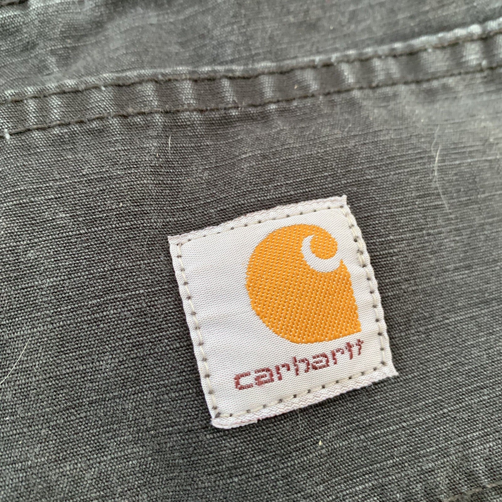 Carhartt Rugged Relaxed Fit No Double Knee Carpenter Work Jeans Black 30x34 VTG