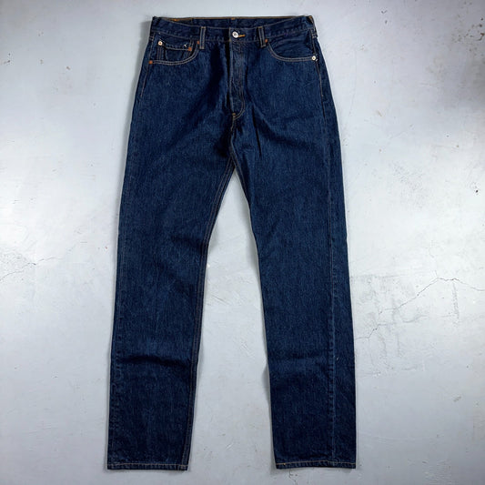 Levis 501 Vintage Y2K 90s XX Straight Leg Jeans Blue Dark Wash 36x40 Act 34x35