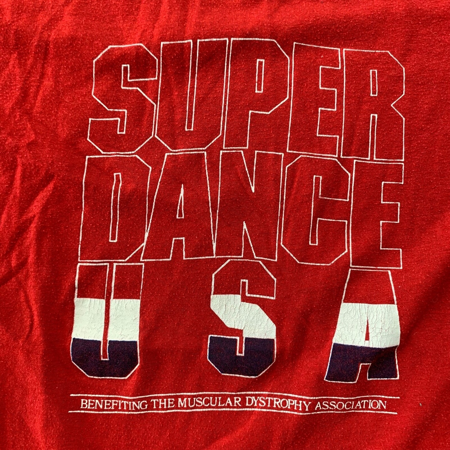 Super Dance USA Vintage T Shirt Awareness Love Cheerleader Sports Rap Football