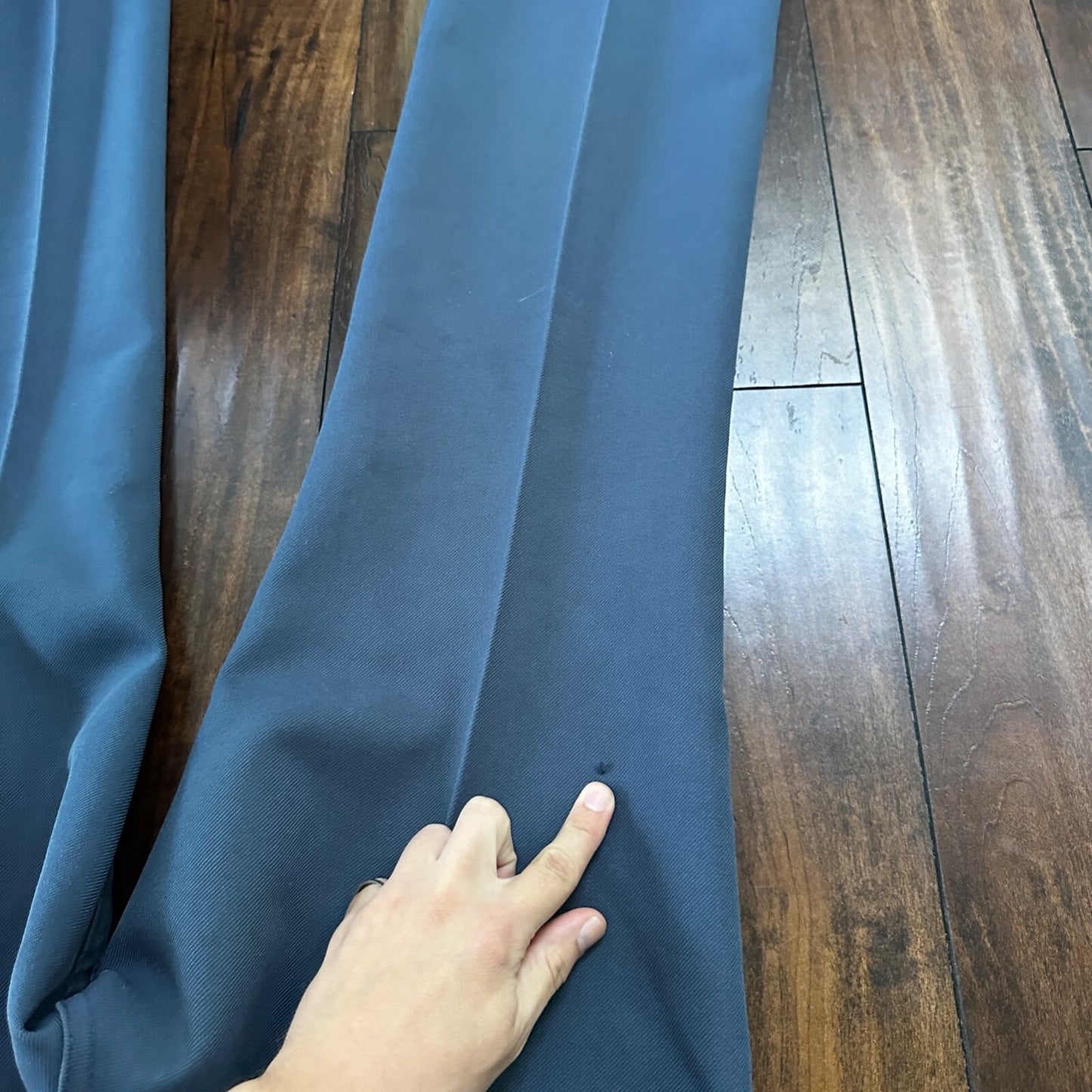 VTG Levis 517 Lot 2 Blue + Brown Polyester Pants Black Gold Tab 34x30 Act 32x28