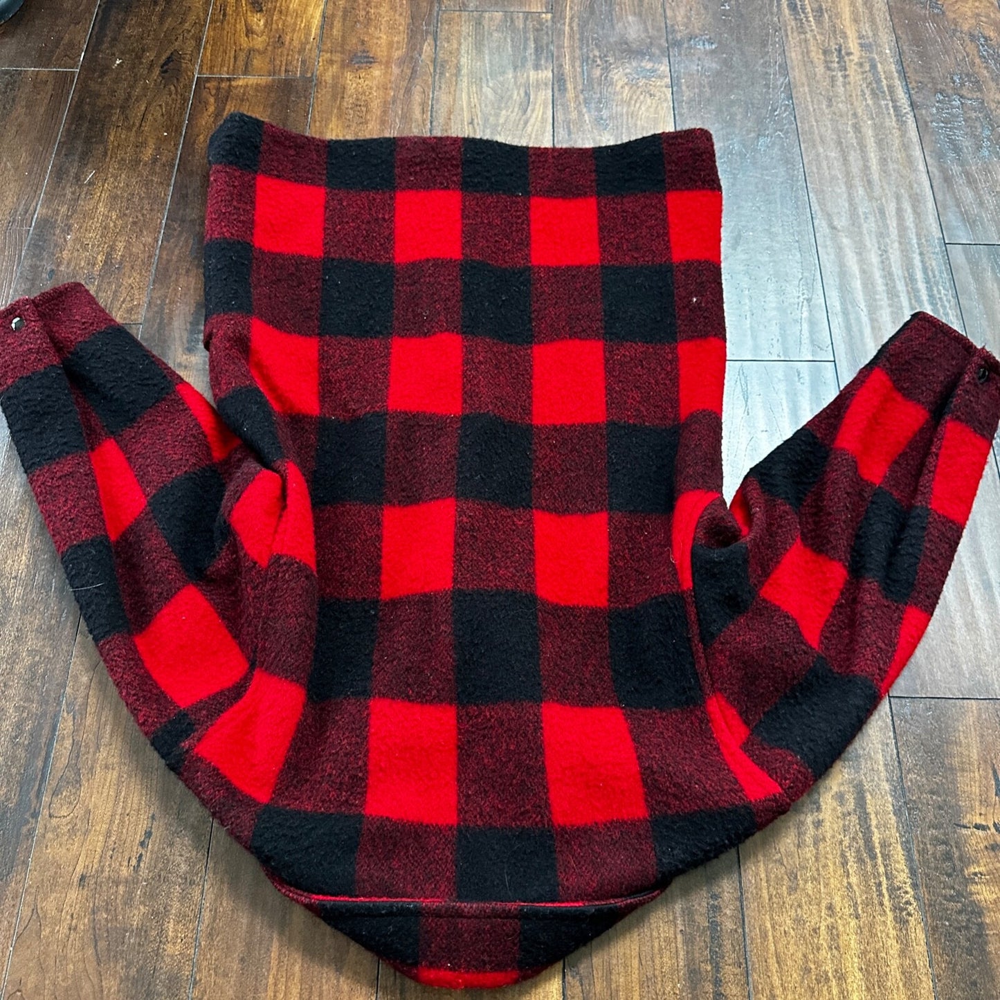 VTG Woolrich Coat Womens M Red Black Plaid Wool Blend Mackinaw Jacket 1970s 70s