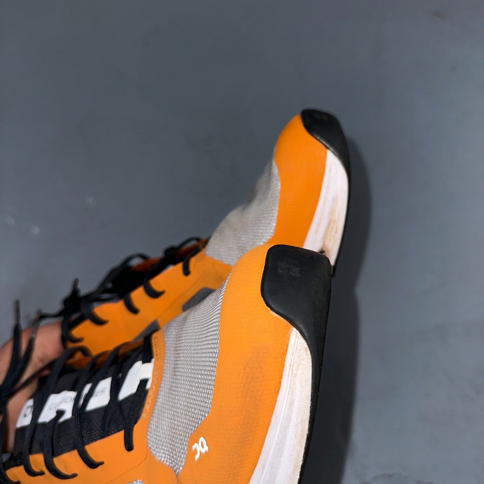 On Cloud Cloud Runner Running Shoes Men’s Sz 12 Orange Gray Athletic Trainers