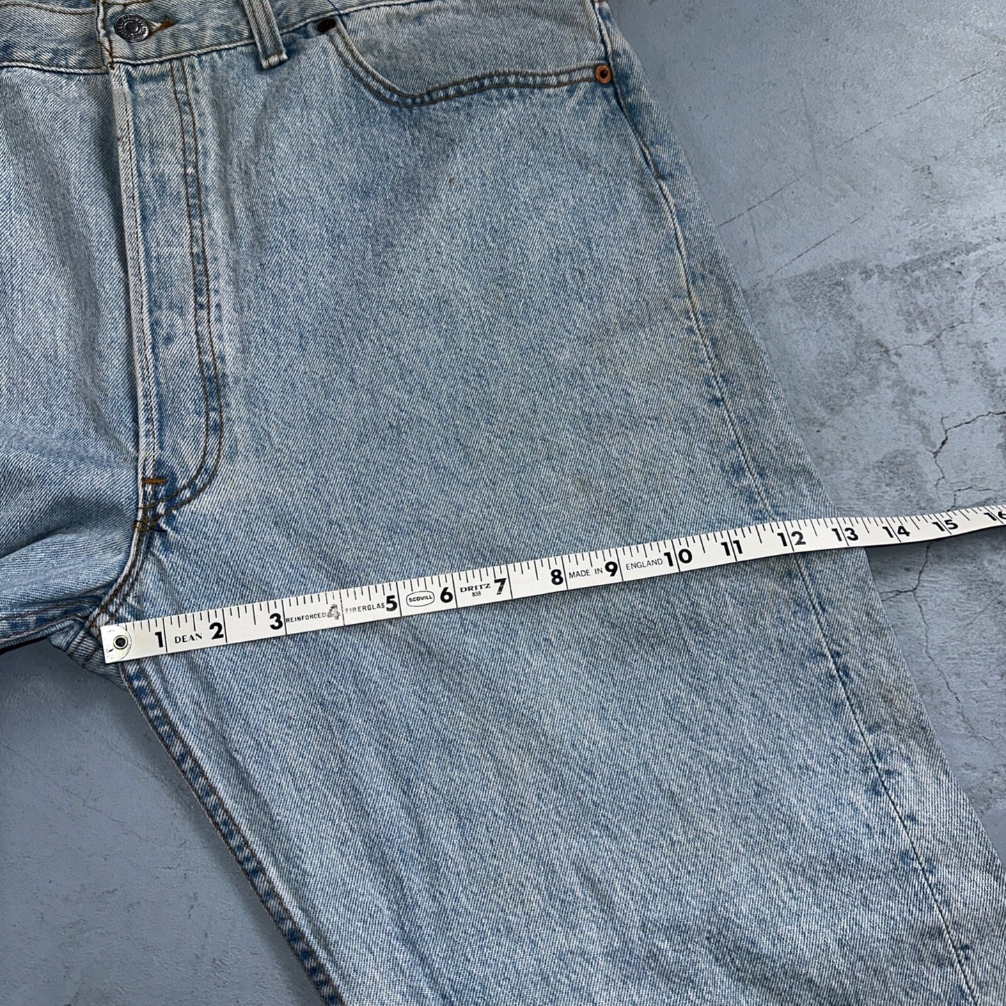 Levis 501 Vintage 90s USA XX Straight Leg Jeans Blue Light Wash 40x32 Act 38x31