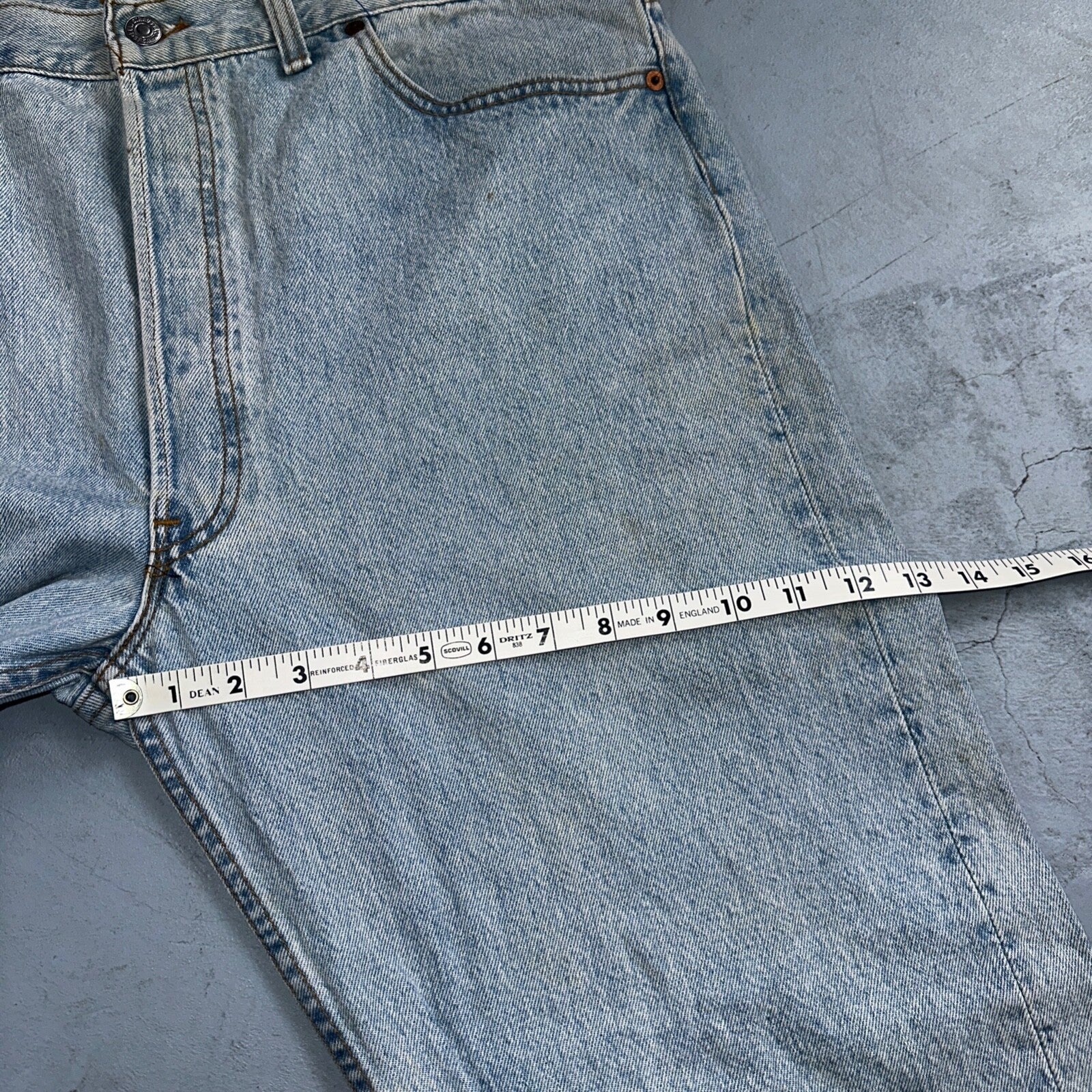 Levis 501 Vintage 90s USA XX Straight Leg Jeans Blue Light Wash 40x32 Act 38x31