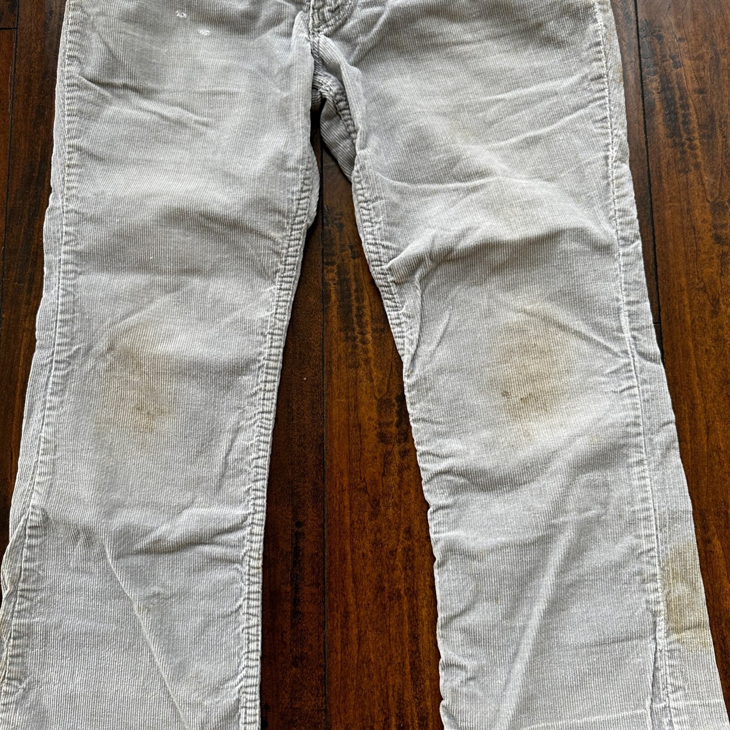 VTG 60s Wrangler USA Grey Corduroy Pants 34S 70s 33x23 Capri Cut Cowboy RARE