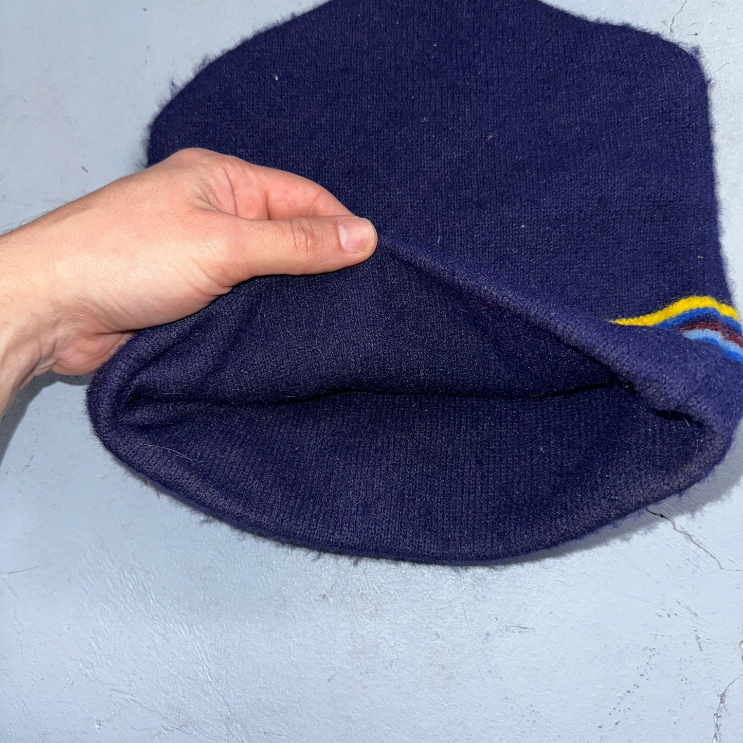 VTG 60s 70s Wool Knit Winter Beanie Hat OSFM Rockabilly Warm Grunge Basic Cozy