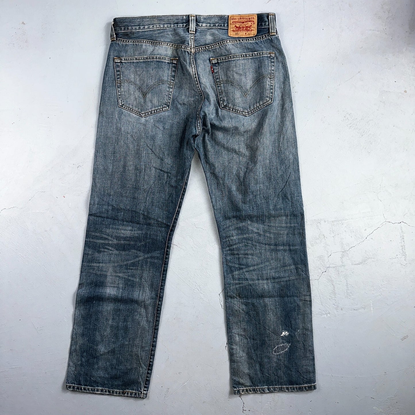 Levis 501 Vintage Y2K XX Straight Leg Jeans Blue Med Wash 36x30 Act 35x29