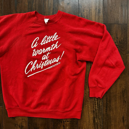 VTG Christmas Crewneck Sweatshirt 1980s Red Ugly Cute 80s Funny Loving Grandma