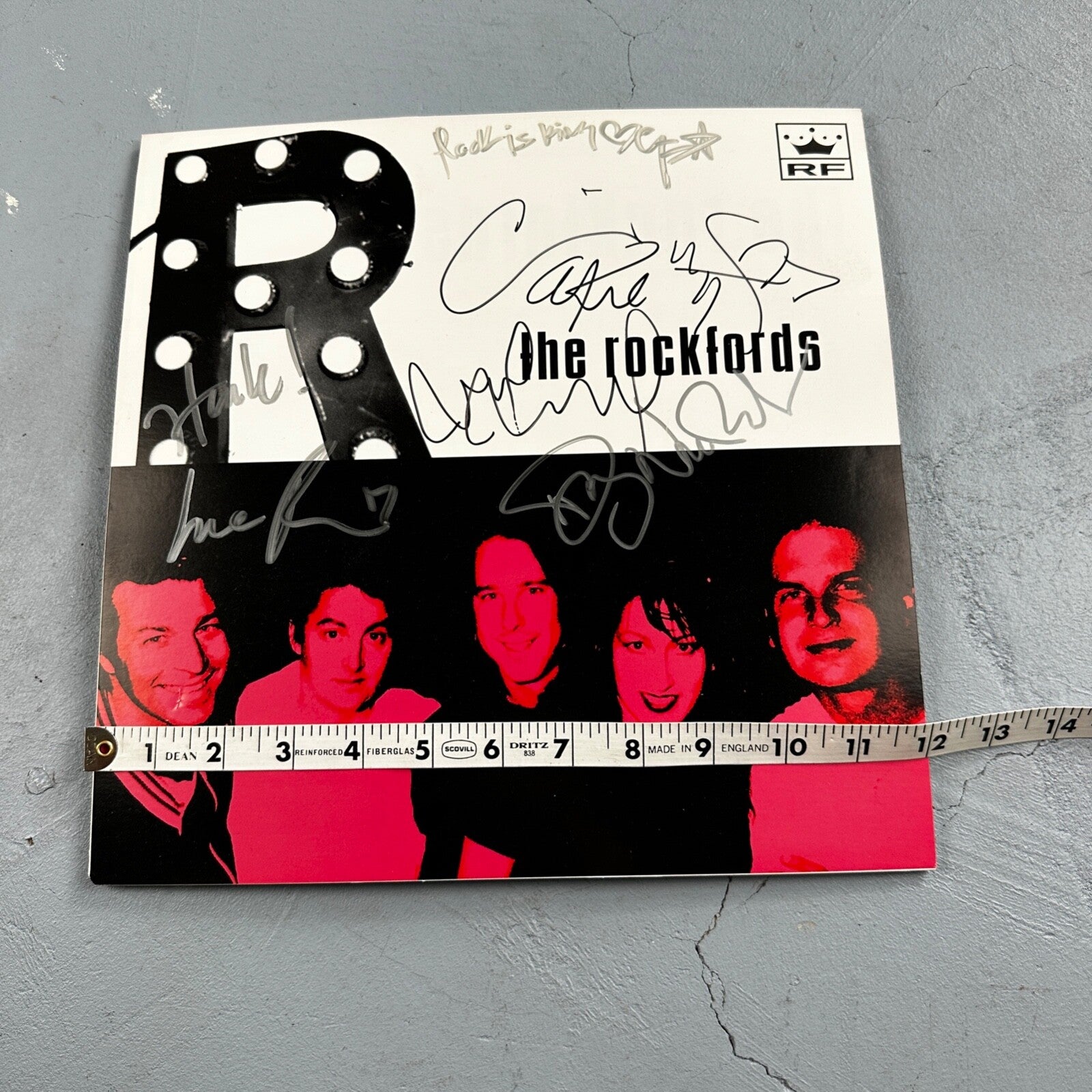 The Rockfords Band Signed Autograph Poster Board Rare Seattle Washington Rock