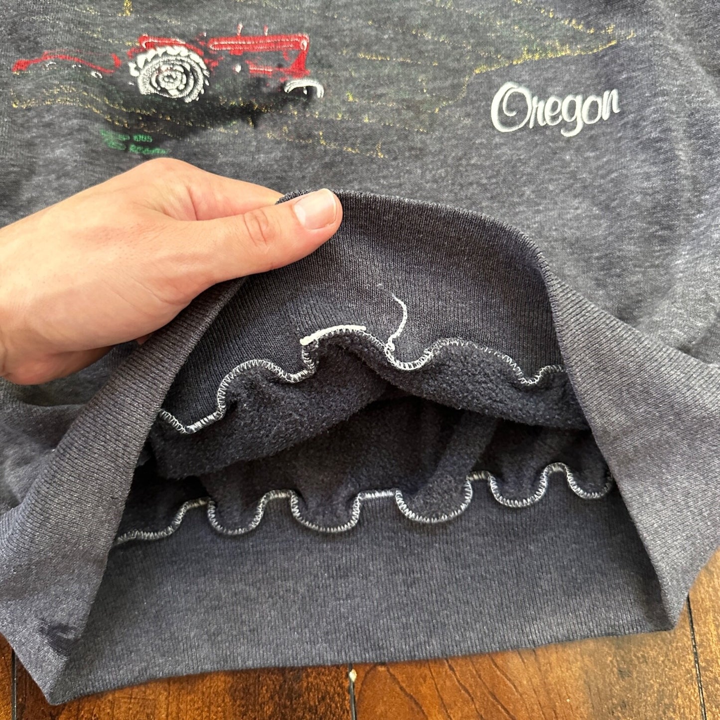 Beautiful Oregon VTG 90s 80s Sweatshirt Crewneck Jumper Gym Farm Land Cool