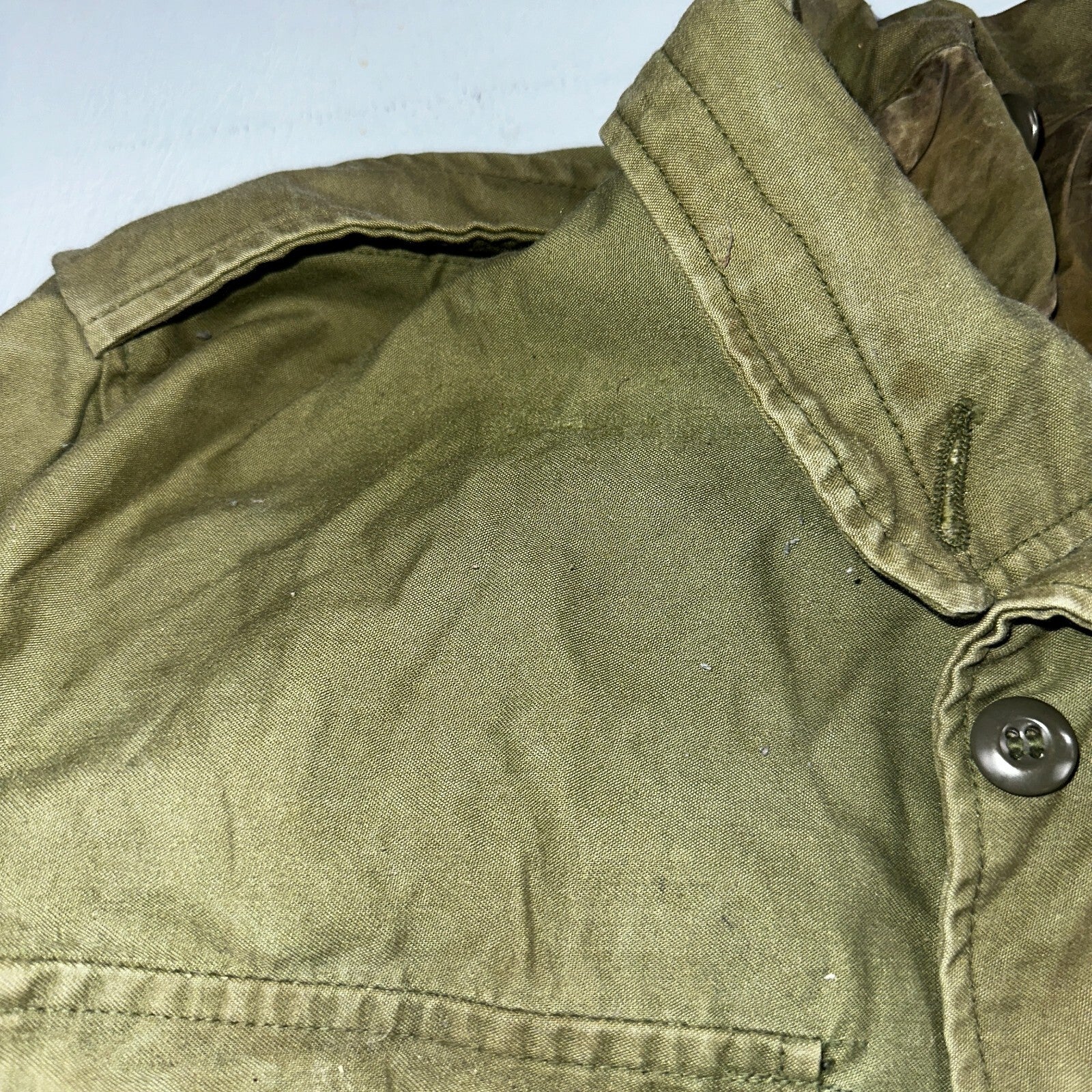 VTG US ARMY M-65 Field Jacket Coat Cold Weather Mans OG-107 Vietnam 70s Medium